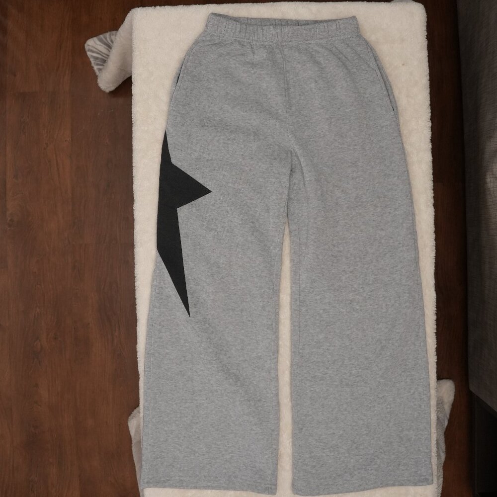 Star Detail Asymmetrical Sweatpant